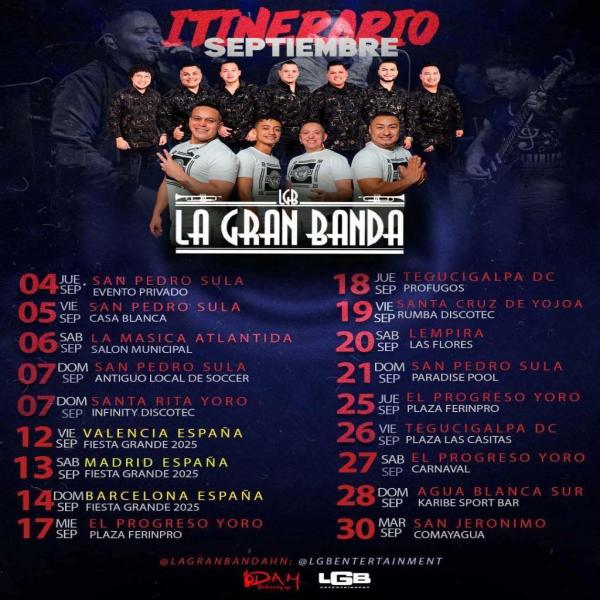 Itinerario La Gran Banda – septiembre 