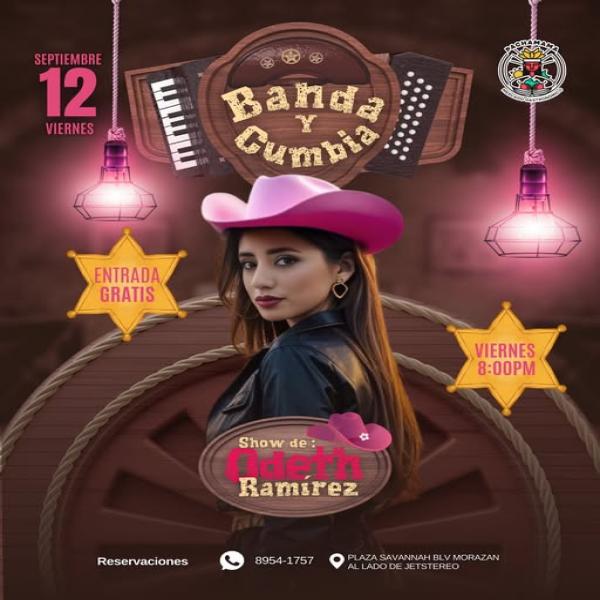 Noche de banda y cumbia con Odeth