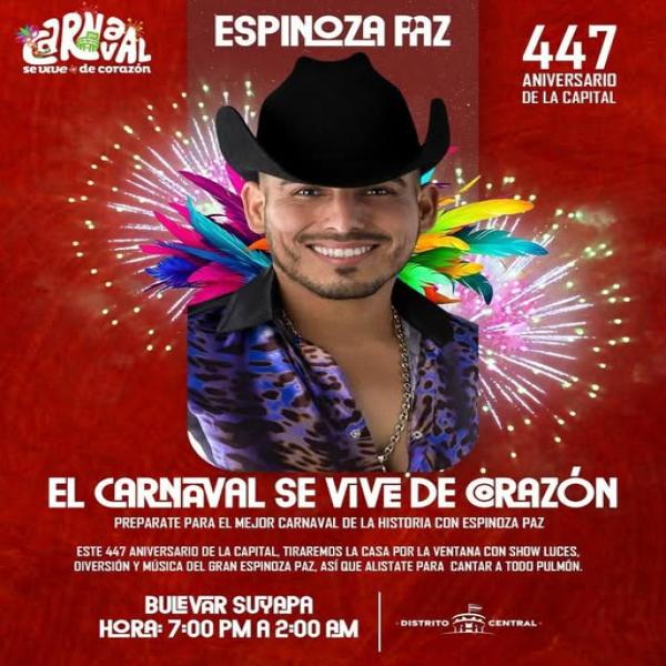 Celebramos el 447 aniversario con el show de Espinoza Paz 