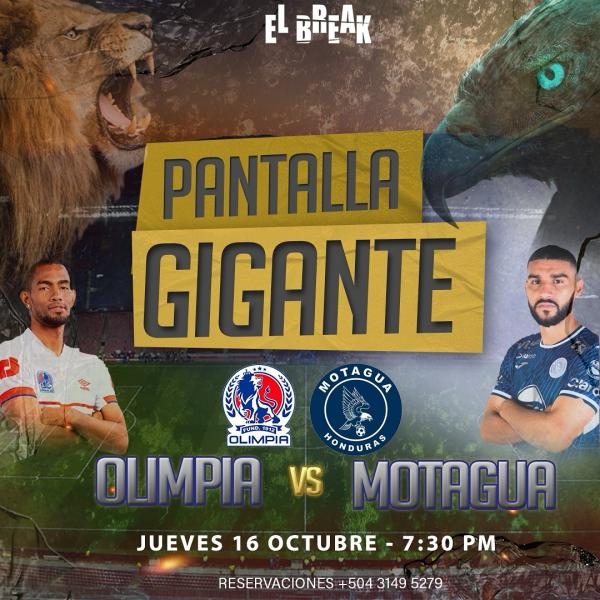 Olimpia Vrs Motagua en pantalla gigante 