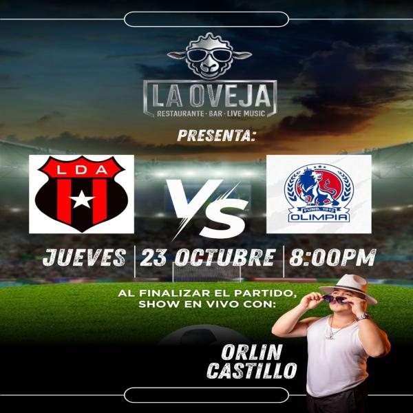 Estadio virtual: Olimpia vs Alajuela y al finalizar el partido, show en vivo con Orlin Castillo