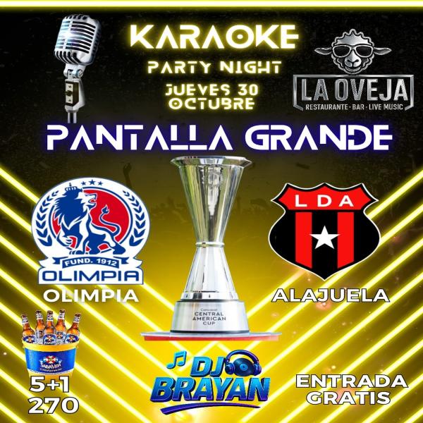 Disfrute el partido Olimpia vs Alajuela en pantalla gigante 