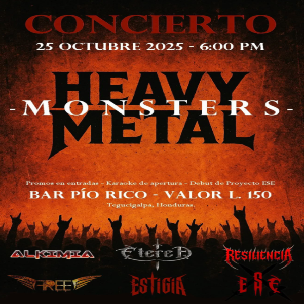 Concierto de Heavy Metal “Monsters” 