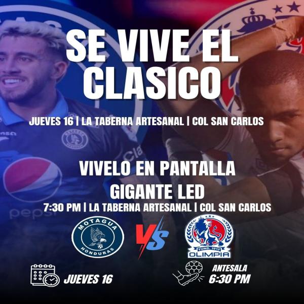 Vive el clásico del futbol capitalino en pantalla gigante LED 