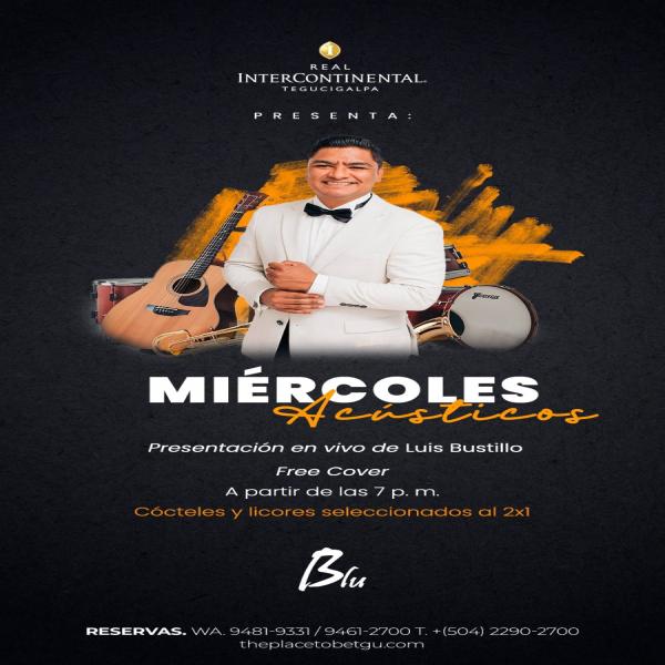 Miércoles de Acústicos con Luis Bustillo 