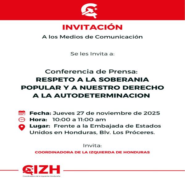 Conferencia de Prensa: Respeto a la soberanía popular y a nuestro derecho a la autodeterminación 