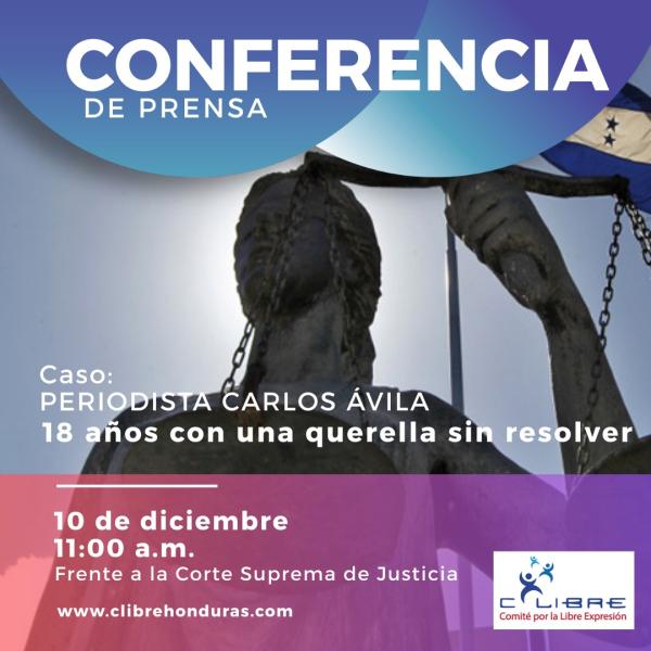 C-Libre: Conferencia de Prensa – Caso del periodista Carlos Ávila 