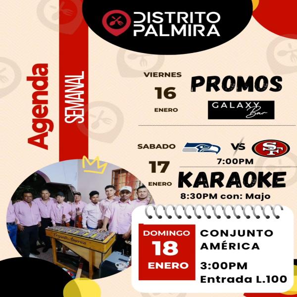 Agenda semanal: Distrito Palmira