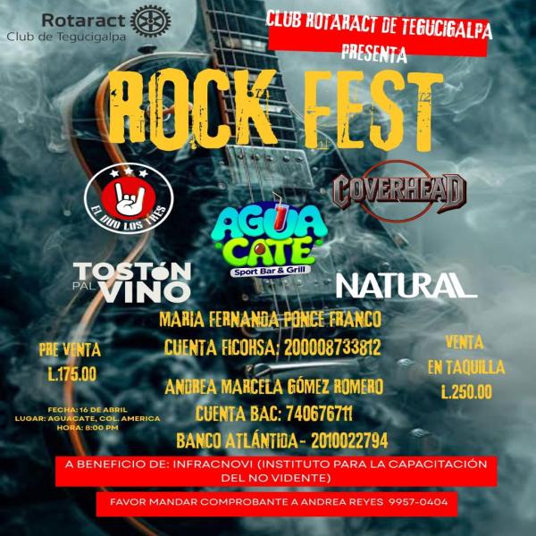 Rock Fest con las bandas El Dúo los Tres, CoverHead, Tostón pal' Vino y Natural
