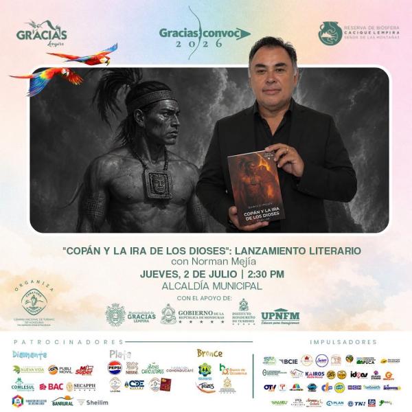 Lanzamiento literario de la obra “Copán y la Ira de los Dioses”