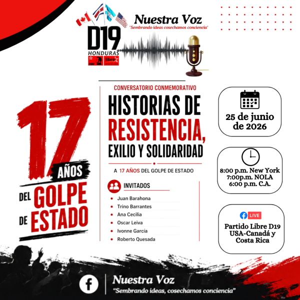 Conversatorio conmemorativo: 17 años del Golpe de Estado. Historias de Resistencia, exilio y solidaridad