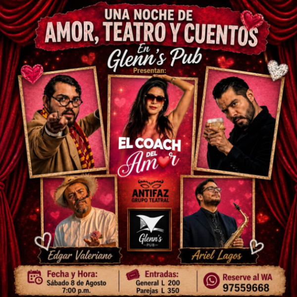 Una Noche de Amor, Teatro y Cuentos”, presentada por Antifaz Grupo Teatral